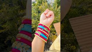 Beautiful customised silk thread bangles handmade bangles silktheradbangles shorts viralvideos [upl. by Dekow]