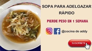 Sopa de repollo para bajar de peso [upl. by Elehcin630]