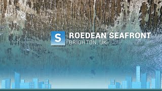 Brighton Roedean Cliffs Aerial 4K Drone View [upl. by Attelliw]