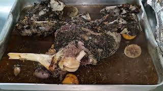 Cooking roast lamb leg roastlamb foodislove recipeoftheday [upl. by Carena]