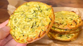 Galettes de Courgettes  2 Ingrédients  SANS FARINE NI OEUFS NI FROMAGE [upl. by Bryce222]