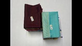 Diwali offer sale  Plain pure soft silk sarees  plain sarees with brocade blouse designs  oct23 [upl. by Shipman]