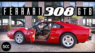 FERRARI 308 GTB QV 1983  Test Drive in top gear  Quattrovalvole V8 Engine sound  SCC TV [upl. by Ecarg]