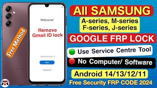 SAMSUNG FRP BYPASS 2024🔥ANDROID 121314 Latest Security 2024✔️Frp Lock Removal  Frp Unlock [upl. by Nalim]