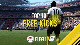 FIFA 17  MY TOP 10 FREE KICKS [upl. by Killie]