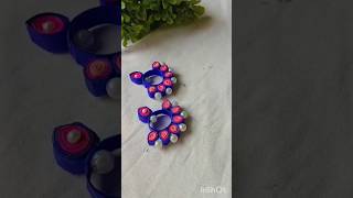 DIY quilling strips earrings 😱diy shortsviral youtubepartner art [upl. by Sedgewake]