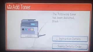 the following toner has been depleted richo mpc 305sp toner problem solution [upl. by Aratnahs]