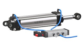 Pneumatic Cylinder Working explained Animation [upl. by Eillor]