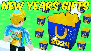 I Opened 99 New Years Gifts In Pet Simulator 99 [upl. by Aleel]