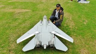 ③ LARGE SCALE RC FLYEAGLE SWINGWING GRUMMAN F14 TOMCAT TWIN TURBINES WESTON PARK MODEL SHOW  2016 [upl. by Otrevlig]