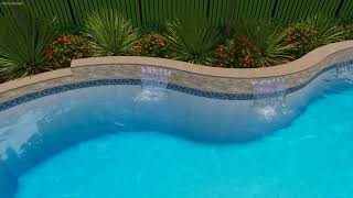 Okon Pool Design by Backyard Amenities [upl. by Eidroj]