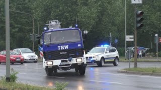 Feuerwehr mit THW HLF Feuerwehr Hattingen mit GKW amp PKW THW OV Hattingen [upl. by Yelkrab]