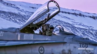 Canadian Fighter Jets • NORAD Exercise In Icy Greenland [upl. by Amiarom]