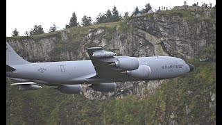 Stunning KC135 Tanker Soars Over Mach Loop Wales [upl. by Yereffej]