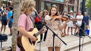 Crowd STOPS for AMAZING Street Performance  Stand By Me  Karolina Protsenko amp Oscar Stembridge [upl. by Fowler]