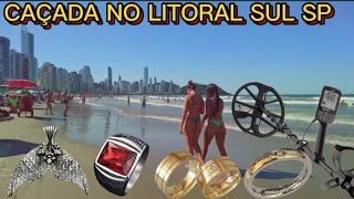 CAÇADA NO LITORAL SUL DE SÃO PAULO COM VÁRIOS ACHADOS metaldetector [upl. by Knowlton251]