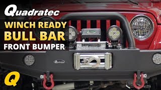 Quadratec Winch Ready Bull Bar Front Bumper for 9706 Jeep Wrangler TJ [upl. by Perlie]