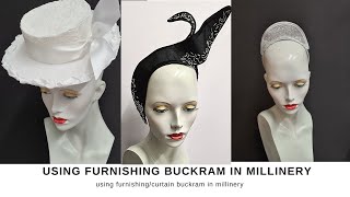 Using curtain buckram for hat making [upl. by Poppo]