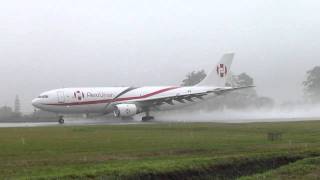 Aerounion Airbus A300 Wet Take Off MROC Costa Rica [upl. by Akeylah]