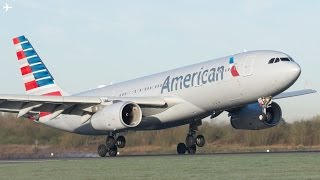 Smoothest Plane Landing Ever American Airlines A330 at Manchester Airport [upl. by Roe]