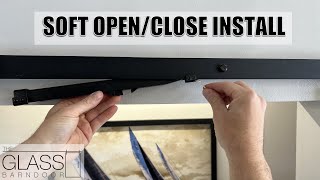 Soft Open  Soft Close Mechanism Installation for our Black Metal Framed Barn Doors [upl. by Tletski]