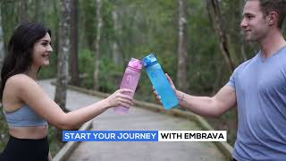 Embrava Sports Water Bottle  32oz Large Fast Flow Quick Sip Lid BPA amp BPS Free Leakproof Flip Top [upl. by Anitsirhc466]