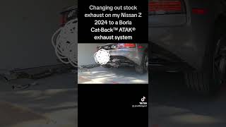 Stock Vs Deleted Vs Borla Exhaust on 2024 Nissan Z [upl. by Vinna]