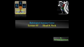 Radiological Anatomy Course Lecture 07 Head and Neck Part1 [upl. by Niro]