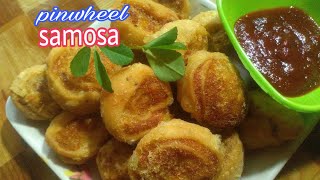 Diwali special pinwheel samosa recipe potato snacks recipesaloo ke snackssamosa recipe [upl. by Ehcsrop711]