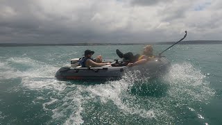 Crossing Bideford bar in tiny inflatable boats [upl. by Cecilia]