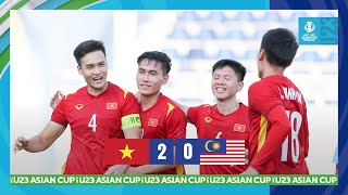 AFCU23  Group C  Vietnam 2  0 Malaysia [upl. by Annuahsal]