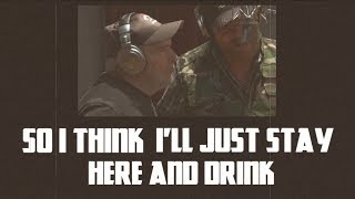 Hank Williams Jr  I Think Ill Just Stay Here and Drink feat Merle Haggard  Lyric Video [upl. by Senhauser454]