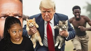 Haitians Eats Dogs Trumps VP Admits To Creating Story Reaction [upl. by Ecinerev]