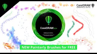 CorelDRAW tipsamptricks  CorelDRAW 2024  New Painterly Brushes for FREE  all Brush packs [upl. by Otero563]