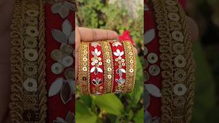 Karwachauth Special DIY Easy Bangles short shortsfeed banglemaking handmade karwachauth diy [upl. by Adnoraj835]