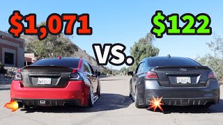 Subaru WRX CHEAP Vs EXPENSIVE Single Exit Exhaust [upl. by Novaat680]