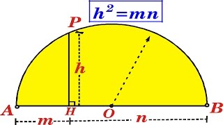 Perpendicular a una Semicircunferencia  Problema Resuelto de Relaciones Métricas en el Triángulo Re [upl. by Lipson]