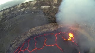 FPV RC Airplane Flying inside Volcano Crater Lava Lake Hawaii [upl. by Ecart]