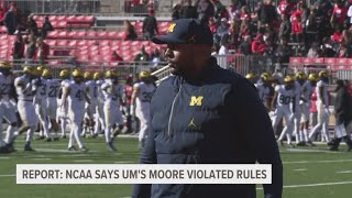 Report NCAA says Michigans Moore violated rules [upl. by Arlan]