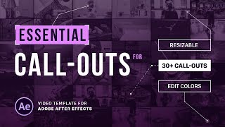 Essential CallOuts Library  After Effects Template [upl. by Akemal]