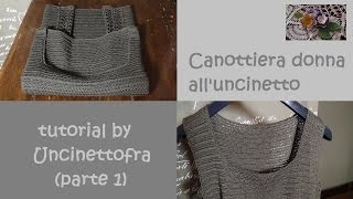 canottiera donna alluncinetto tutorial parte 1 [upl. by Horowitz629]