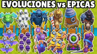 CARTAS EVOLUCIONADAS vs EPICAS  OLIMPIADAS de CLASH ROYALE [upl. by Belinda]