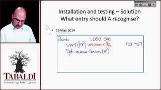 IAS 18  Class Example for Sale of Goods with Installation and Testing [upl. by Lolita]