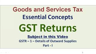 GSTR  1 Video Series Part I  GSTR  1 B2B Table Explained in Tamil [upl. by Sherborne]