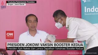 Presiden Jokowi Vaksin Booster Kedua [upl. by Leonanie]