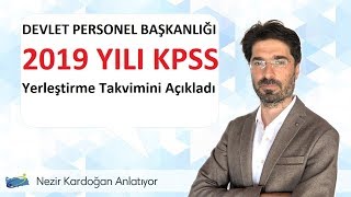 2019 yılı KPSS yerleştirme takvimi yayımlandı [upl. by Ytsirhk]