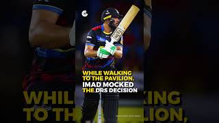 Imad Wasims controversial DRS decision in the CPL😮🤯 crictracker cpl [upl. by Ynnos217]