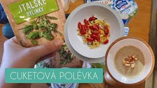 TEREZA V KUCHYNI 17 ¦ CUKETOVÁ POLÉVKA ¦ TOFU TĚSTOVINY recipe recept varenie VEGETARIAN [upl. by Alyks]