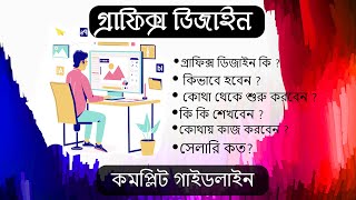 How to become a graphic designer with full information in banglagraphic designer complete guideline [upl. by Lipson]