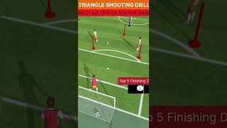 Football Finishing Drills  Triangle shooting footballdrills soccer footballpractice [upl. by Daisi]